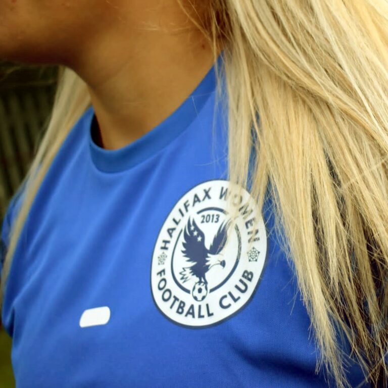 Halifax FC Women player wearing training top