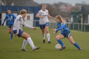 Darcie Greene searches for an equaliser - Photography by Ray Spencer